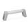 GN 334.1 Aluminum Oval Tubular Handles, Mounting from the Operator‘s Side Finish: ES - Anodized finish, natural color