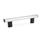 GN 366 Aluminum Oval Tubular Handles, Plastic Handle Legs Finish: ELS - Anodized finish, natural color