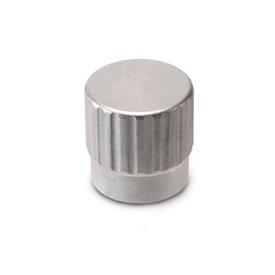 GN 436.1 Stainless Steel Knurled Control Knobs, with Extended Hub for Graduation Scale Type: B - Neutral, without arrow or scale