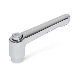 GN 300.2 Zinc Die-Cast Adjustable Levers, Tapped Type, with Zinc Plated Steel Components Color (Finish): CR - Chrome plated