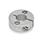 GN 7062.2 Collares de fijación semipartidos de acero inoxidable, con agujeros de montaje Tipo: B - Con dos agujeros avellanados para tornilos de cabeza hueca