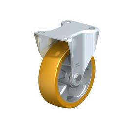  B-ALTH Steel Medium Duty Extrathane® Tread Fixed Casters, with Plate Mounting Type: K - Ball bearing