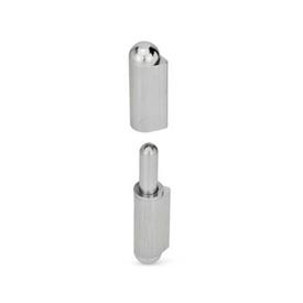 GN 128.2 Stainless Steel Lift-Off Hinges, Weldable Material: NI - Stainless steel