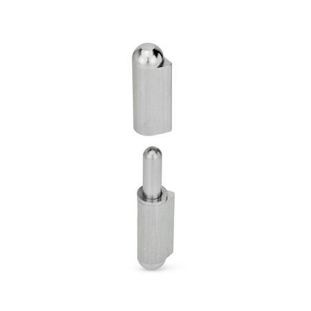 GN 128.2 Stainless Steel Lift-Off Hinges, Weldable Material: NI - Stainless steel