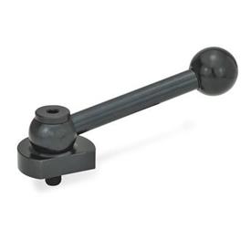 GN 918 Steel Eccentrical Cam Units, Ball Lever or Hex Type Type: KV - With ball lever, angular (serrations)<br />Clamping direction: L - By counter-clockwise rotation