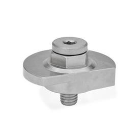 GN 918.7 Stainless Steel Clamping Cam Units, Downward Clamping, with Threaded Bolt Type: SK - With hex<br />Clamping direction: L - By counter-clockwise rotation