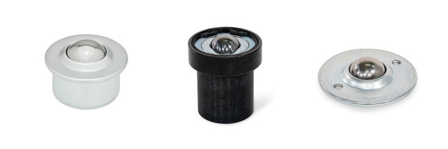 2-Pack 1-Inch Nylon Ball Transfer Units For Conveyor Rollers - M8 Mount, Industrial Bearings