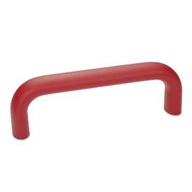 GN 565 Aluminum Cabinet &quot;U&quot; Handles, with Tapped Holes Finish: RS - Red, RAL 3000, textured finish