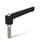 WN 300.1 Manettes indexables en plastique, de type goujon fileté, avec composants en inox Couleur: SW - Noir, RAL 9005, finition texturée
