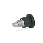 Stainless Steel Mini Indexing Plungers, with Plastic Knob, Lock-Out and Non Lock-Out, with Hidden Lock Mechanism