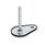 GN 42 Steel Leveling Feet, Tapped Socket or Threaded Stud Type, with Mounting Hole, Teardrop Shape Type (Base): A1 - With rubber cap, clipped on, black
Version (Stud / Socket): S - Without nut, external hex at the bottom