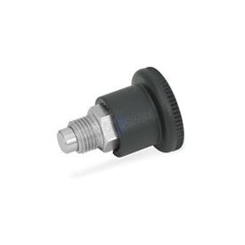 GN 822 Steel / Stainless Steel Mini Indexing Plungers, Lock-Out and Non Lock-Out, with Hidden Lock Mechanism Material: NI - Stainless steel<br />Form: C - Lock-out