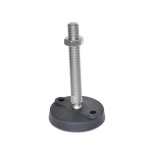 Stainless Steel "NY-LEV®" Leveling Mounts, Plastic Base, Threaded Stud Type, with Mounting Holes