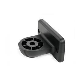 EN 272.9 Plastic Swivel Clamp Connector Bases Type: OZ - Without centering step (smooth)<br />Color: SW - Black, RAL 9005, matte finish<br />x<sub>1</sub>: 40