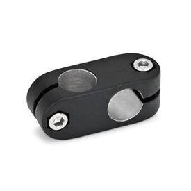 GN 131 Aluminum Two-Way Connector Clamps Finish: SW - Black, RAL 9005, textured finish