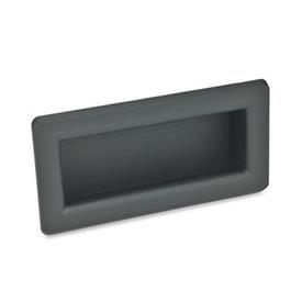 EN 739.1 Technopolymer Plastic Gripping Trays, Clip-In Type Color: SG - Black-gray, RAL 7021, matte finish