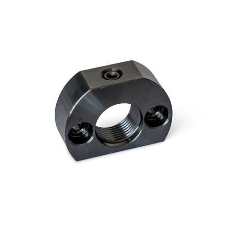 GN 612.1 Steel Mounting Blocks, for Indexing Plungers / Cam Action Indexing Plungers Type: A - Mounting holes parallel to plunger
