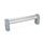 GN 335 Aluminum Oval Tubular Handles, with Zinc Die-Cast Handle Legs, with Inclined Handle Profile Type: A - Mounting from the back (tapped blind hole)
Finish: ES - Anodized finish, natural color