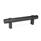 GN 333.3 Aluminum Tubular Handles, with  Zinc Die-Cast Movable Straight Handle Legs Finish: SW - Black, RAL 9005, textured finish