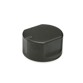 GN 729 Aluminum Control Knobs, Straight Shoulder Type 