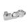 GN 284 Aluminium, noix de serrage articulées Type: S - Réglage sans encoche
Finition: BL - Finition blanc, Finition grenaillée mate