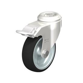  LKRXA-PATH Stainless Steel Swivel Casters, with Bolt Hole Mounting, Heavy Bracket Series Type: G-FI - Plain bearing with stop-fix brake