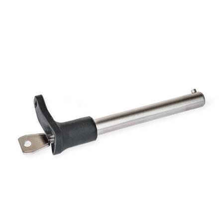 GN 314 Plastic L-Handle Rapid Release Pins, with Stainless Steel Shank, Lockable 