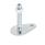 GN 42 Steel Leveling Feet, Tapped Socket or Threaded Stud Type, with Mounting Hole, Teardrop Shape Type (Base): A0 - Without rubber pad / cap
Version (Stud / Socket): UK - With nut, internal hex at the top, wrench flat at the bottom