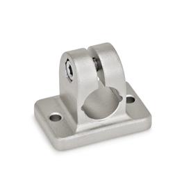 GN 145 Stainless Steel Flanged Connector Clamps, with 2 Mounting Holes 