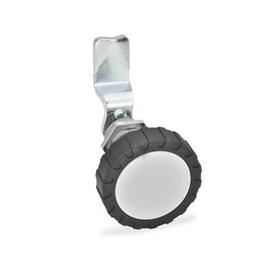 GN 516 Loquets de compression en zinc moulé sous pression, manipulation par éléments d'actionnement ou clé à douille Type: RG - Avec bouton moleté creux GN 7336