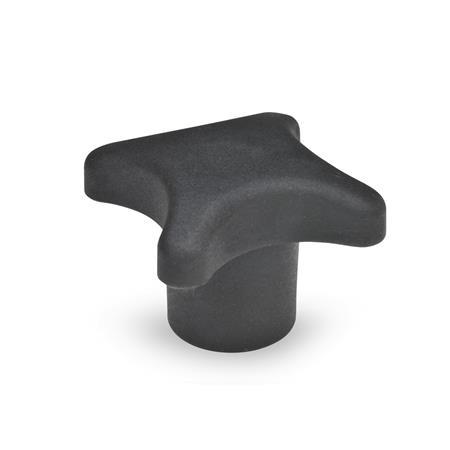DIN 6335 Plastic Hand Knobs, with Steel Tapped Insert Material: KT - Plastic