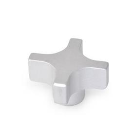  CKS Aluminum Hand Knobs, with Tapped or Plain Bore Type: C - With plain blind bore, tol. H7