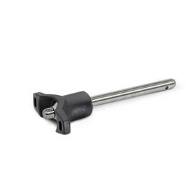 GN 113.30 Titanium Ball Lock Pins Type: T - With T-handle
