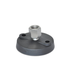 WN 9000.1 Stainless Steel &quot;NY-LEV®&quot; Leveling Mounts, Plastic Base, Tapped Socket Type, with Mounting Holes Type: A - Without rubber pad