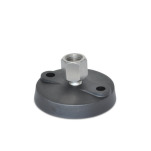 Stainless Steel "NY-LEV®" Leveling Mounts, Plastic Base, Tapped Socket Type, with Mounting Holes
