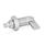 GN 612 Stainless Steel Cam Action Indexing Plungers, Lock-Out Type: AK - Without plastic sleeve, with lock nut
Material: NI - Stainless steel