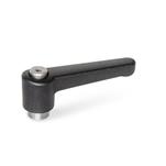 Nylon Plastic Straight Adjustable Levers, Tapped or Plain Bore Type, with Stainless Steel Components