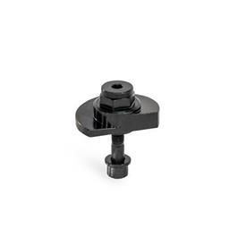 GN 918.1 Steel Clamping Cam Units, Upward Clamping, Screw from the Back Type: SKB - With hex<br />Clamping direction: L - By counter-clockwise rotation