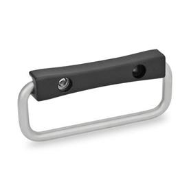 GN 425.9 Stainless Steel Folding Handles Type: B - Mounting the operator's side with through hole<br />Identification no.: 3 - Handle 180° foldaway<br />Finish: SW - Black, RAL 9005, textured finish