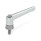 GN 300.7 Manettes indexables en zinc moulé sous pression, à goujon fileté, avec composants en inox, à force de serrage accrue Couleur: CR - Finition chromée
