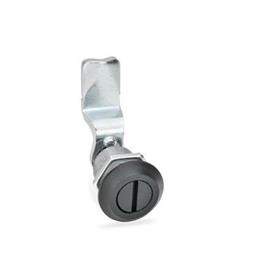 GN 516 Cerrojos de compresión de zinc fundido a presión, accionamiento con elementos de mando o llave de vaso Tipo: SCH - Con ranura