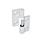 GN 337 Zinc Die-Cast Lift-Off Hinges, with Countersunk Bores Material: ZD - Zinc die-cast
Finish: SR - Silver, RAL 9006, textured finish
Identification no.: 1 - Fixed bearing (pin) right