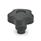 GN 5337.3 Plastic Safety Five-Lobed Knobs, with Tapped Insert, Push to Engage Material: ST - Steel