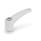 EN 604.1 Manettes indexables en plastique antimicrobien, type taraudé, avec composants en inox, Ergostyle® Couleur: WSA - Blanc, RAL 9016, finition mate