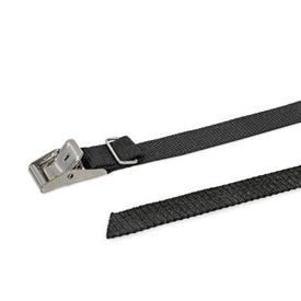GN 1110 Plastic Lashing Straps, Buckle Steel / Stainless Steel Material: NI - Stainless steel