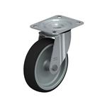 Steel Medium Duty Swivel Polyurethane Treaded Casters, with Plate Mounting