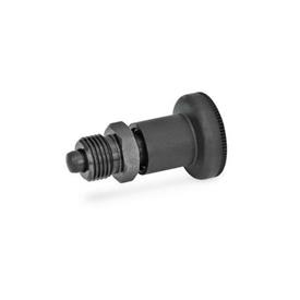 GN 607.1 Steel Short Indexing Plungers, Lock-Out Type: A - Without lock nut