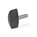 Technopolymer Plastic Wing Screws, with Stainless Steel Threaded Stud
