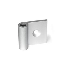 GN 2291 Aluminum Hinge Wings, for Use with Aluminum Profiles / Panel Elements Type: AF - Exterior hinge wing<br />Identification : C - With countersunk holes<br />Bildzuordnung: 40