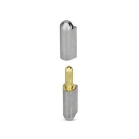 GN 128 Steel Lift-Off Hinges, Weldable Type: MS - With fixed brass pin